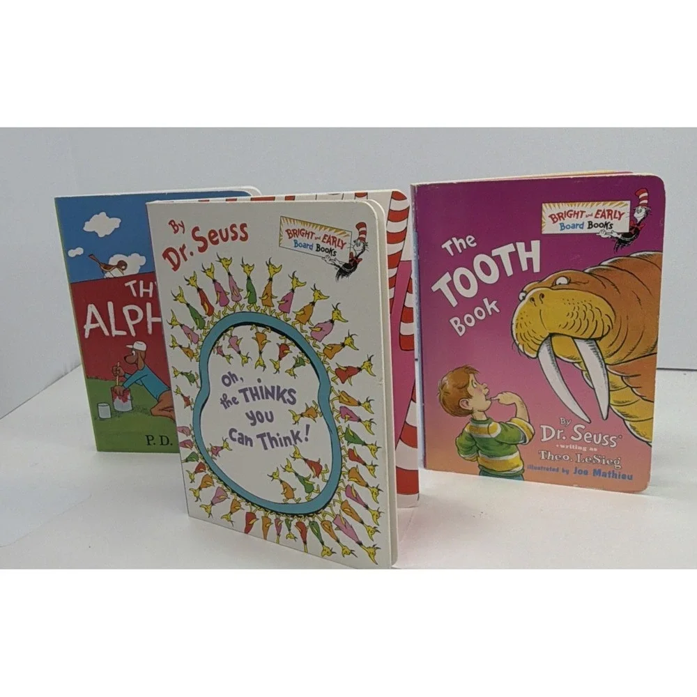 Dr. Suess's Card Books Lot Of 3 - The Alphabet Book, Oh The Thinks You Can Think